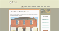 Desktop Screenshot of parklodgeguesthouse.com